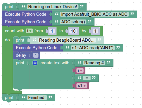 python code blocks